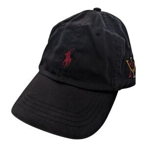 Polo Ralph Lauren VMI Leather Strapback Dad‎ Hat Cap Virginia Military Institute